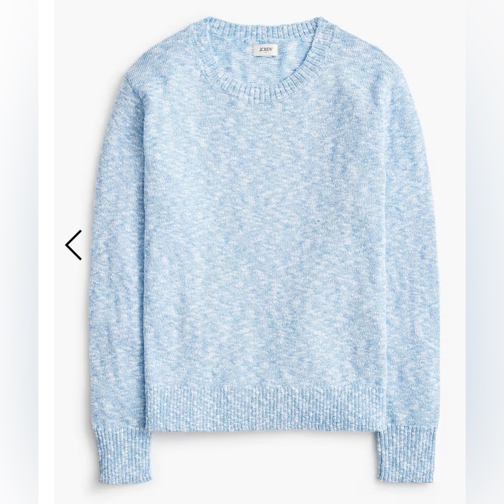 NWOT J. Crew Beach Sweater Heathered Sky Blue Crewneck